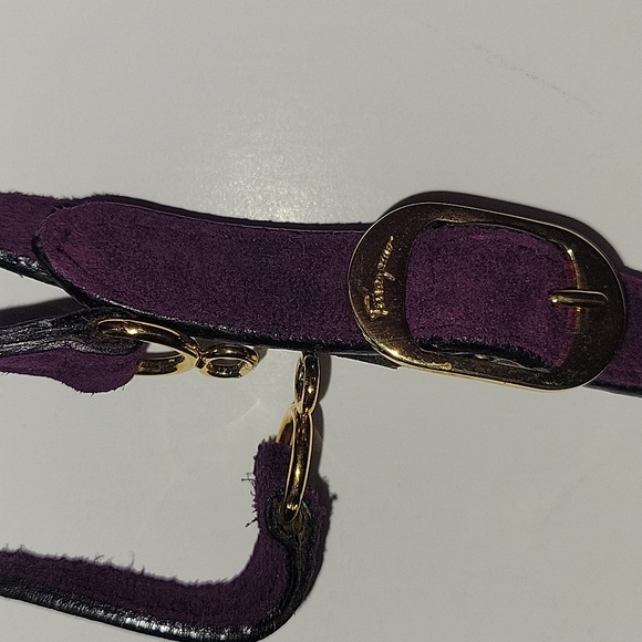 Salvatore Ferragamo Purple Suede Crossbody/Clutch-Pristine Condition - Picture 5 of 9